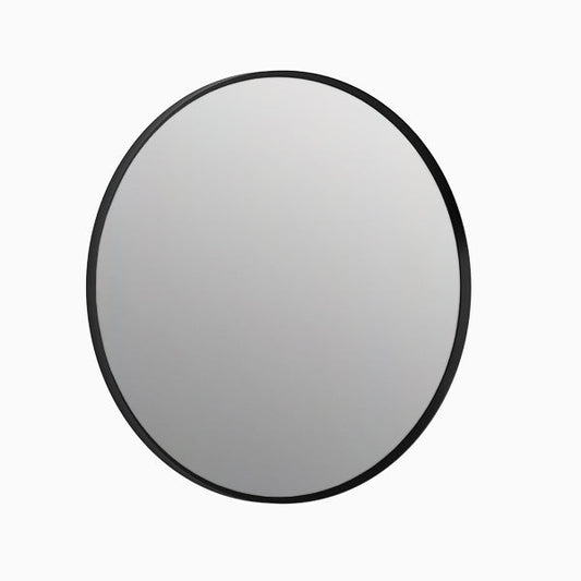 Essential Round Mirror In Matte Black Finish