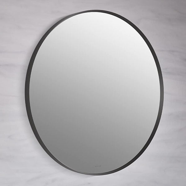Essential Round Mirror In Matte Black Finish