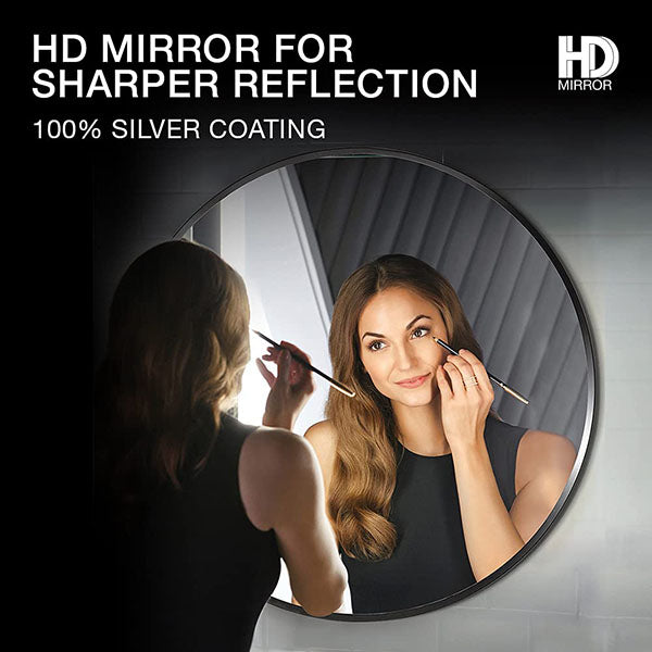 Essential Round Mirror In Matte Black Finish