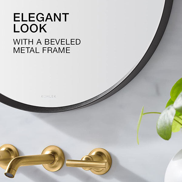Essential Round Mirror In Matte Black Finish