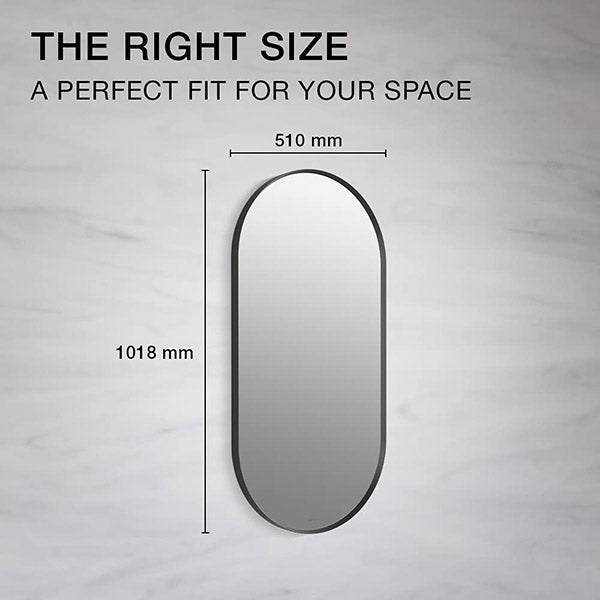 Essential Capsule Mirror In Matte Black Finish