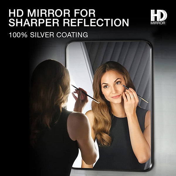 Essential Rectangular Mirror In Matte Black Finish