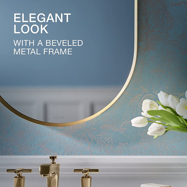 Essential Capsule Mirror In Brushed Gold Finish
